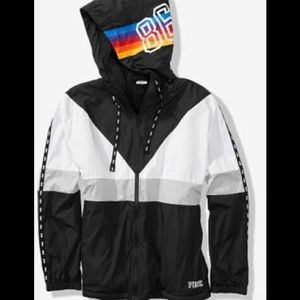 VS PINK black windbreaker with Sherpa inside